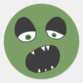 Pegatina Redonda Cara fantasma