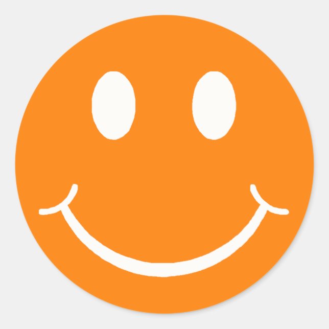 Pegatina Redonda Cara feliz (Anverso)