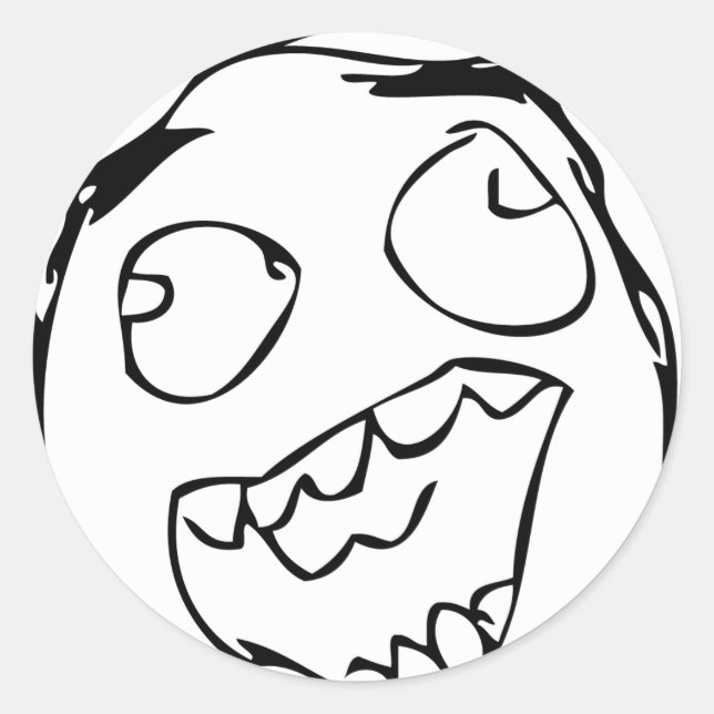 Pegatina Redonda Cara feliz (Anverso)