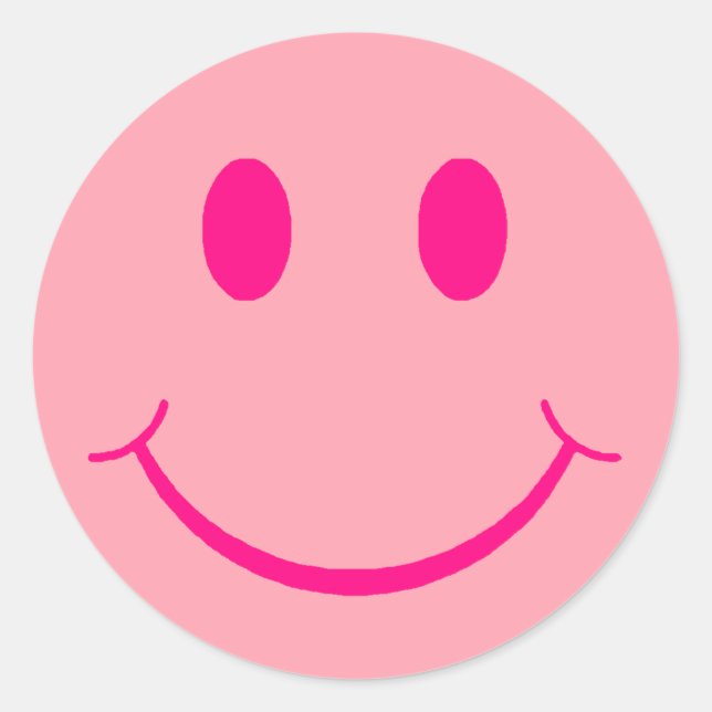 Pegatina Redonda Cara feliz (Anverso)