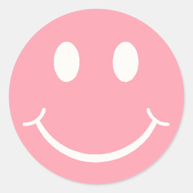Pegatina Redonda Cara feliz (Anverso)