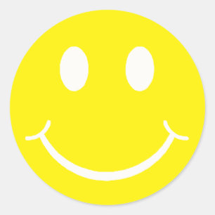 Pegatina Redonda Cara feliz