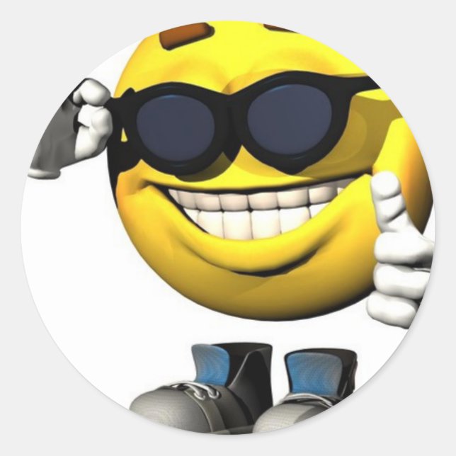 Pegatina Redonda cara fría (Anverso)