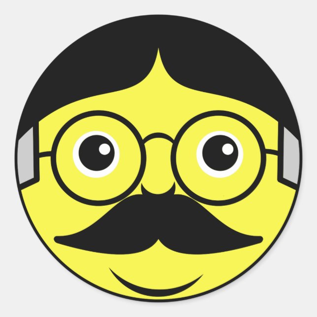 Pegatina Redonda Cara occidental (Anverso)