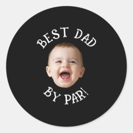 Pegatina Redonda Cara personalizada Mejor papá por Par Nuevo bebé 