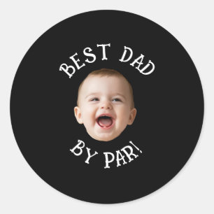 Pegatina Redonda Cara personalizada Mejor papá por Par Nuevo bebé 