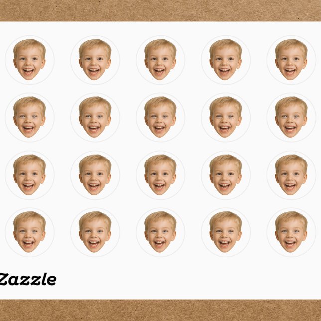 Pegatina Redonda Cara personalizado (Subido por el creador)