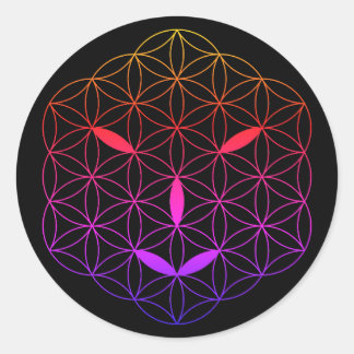Pegatina Redonda Cara sagrada - Arturia 02, CF-Tr.