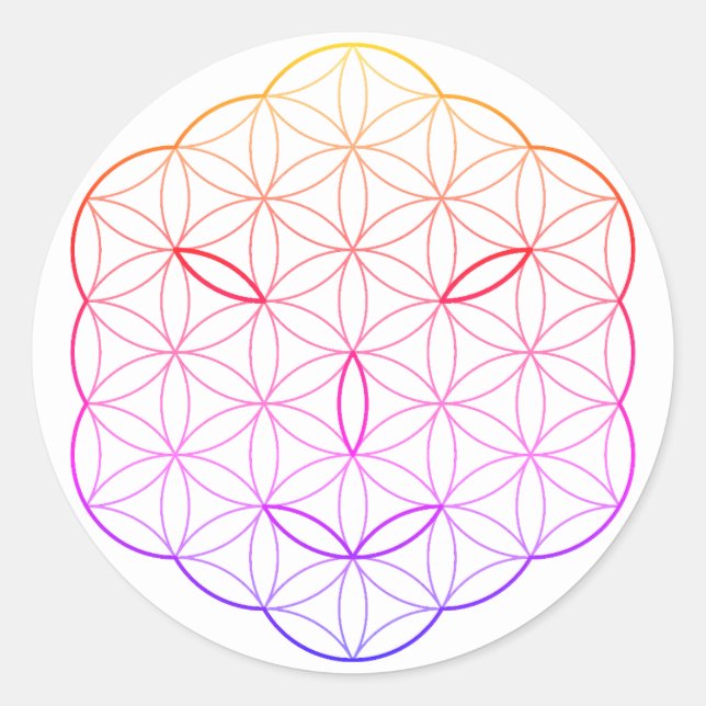 Pegatina Redonda Cara sagrada - Arturia, Cl-Tr. (Anverso)