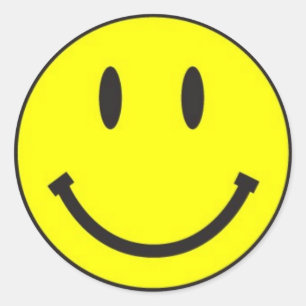 Pegatina Redonda ¡Cara simple!