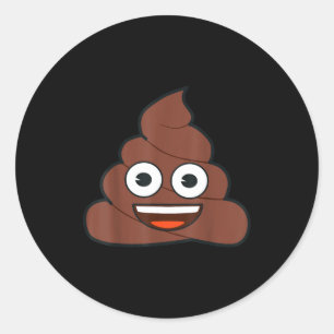 Pegatina Redonda Cara sonriente amarilla feliz de Emoji oficial de 