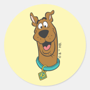 Pegatina Redonda Cara sonriente Scooby-Doo