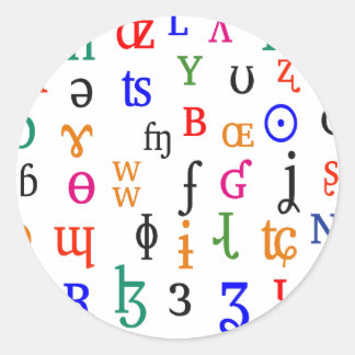 Pegatina Redonda Caracteres IPA