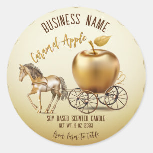 Pegatina Redonda Caramel Apple