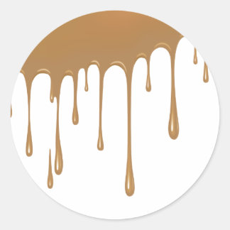 Pegatina Redonda Caramel Drip