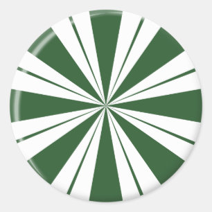 Pegatina Redonda Caramelo de la raya de la menta verde