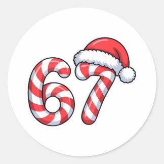 Pegatina Redonda Caramelo Derretido 6 7 Goteo de Hielo Meme 6 7 Dis