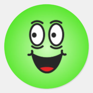 Pegatina Redonda Caras Deluxe Silly Smiley