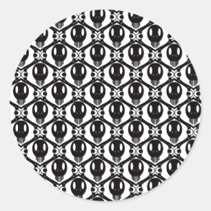 Pegatina Redonda Caras morbosas