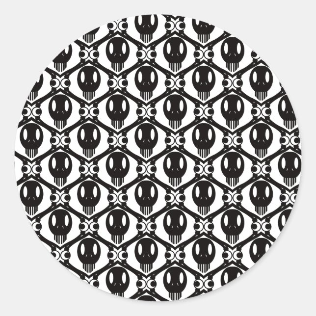 Pegatina Redonda Caras morbosas (Anverso)