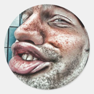 Pegatina Redonda ¿Caras y caracoles? HaHa