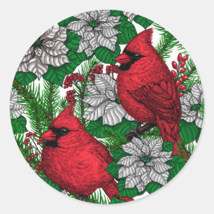 Pegatina Redonda Cardenales 2