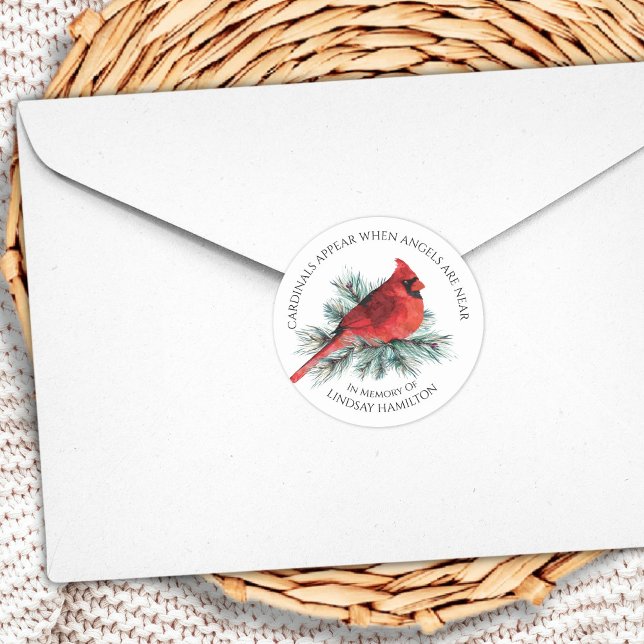 Pegatina Redonda Cardenales conmemorativos de color acuático (Subido por el creador)