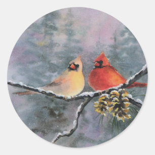 Pegatina Redonda CARDENALES de SHARON SHARPE