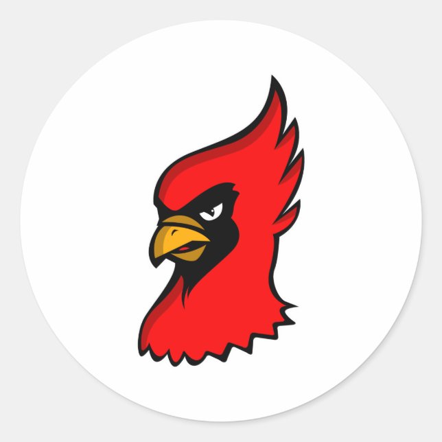 Pegatina Redonda Cardinal Cardinal (Anverso)