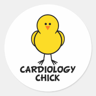 Pegatina Redonda Cardiología Chick