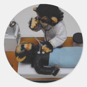 Pegatina Redonda Cardiólogo