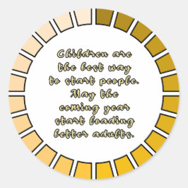 Pegatina Redonda Carga de Año Nuevo