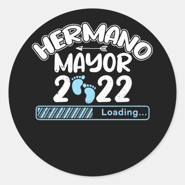 Pegatina Redonda Carga de Hermano Mayor 2022 (Anverso)