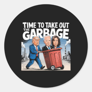 Pegatina Redonda Carga para Trump 2024 Momento Divertido para Sacar