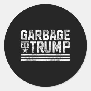 Pegatina Redonda Cargamento para Trump 2024 Basura Trump Vintage Ca