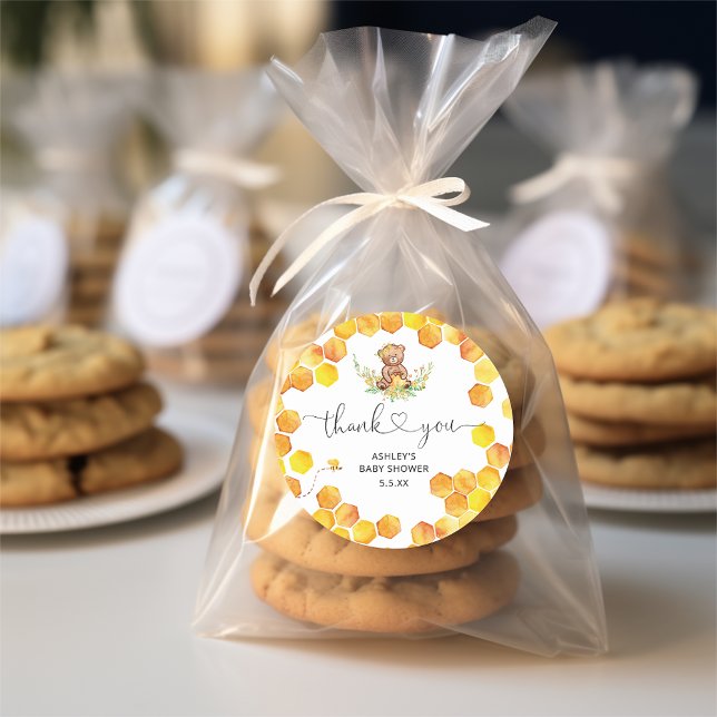 Pegatina Redonda Cariño color de agua gracias (Subido por el creador)