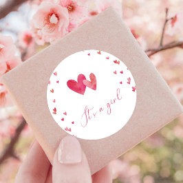 Pegatina Redonda Cariño, es un chica