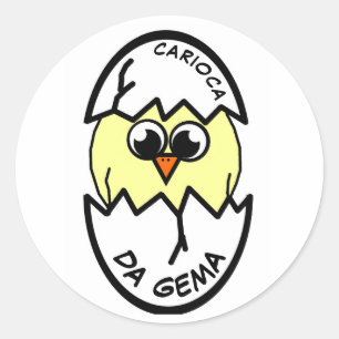 Pegatina Redonda Carioca da Gema