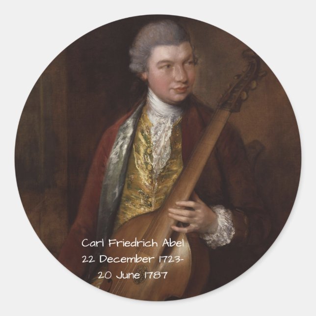 Pegatina Redonda Carl Friedrich Abel (Anverso)