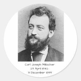 Pegatina Redonda Carl Joseph Millöcker