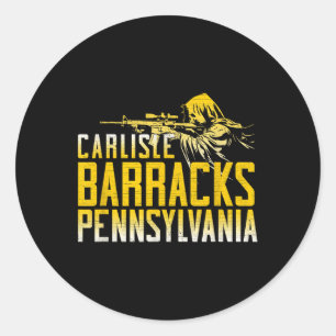 Pegatina Redonda Carlisle Barracks Home Of U.s.a.r.y War Col