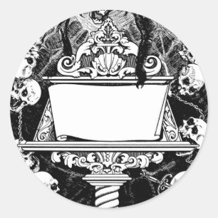 Pegatina Redonda Carlos Neve, ilustracion de libro circa México