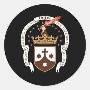 Pegatina Redonda Carmelita secular