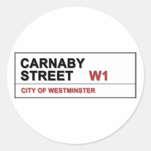 Pegatina Redonda Carnaby Street London England - ¡Swinging!
