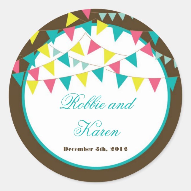 Pegatina Redonda Carnaval de bicicletas para Pegatinas favoritos de (Anverso)