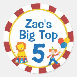 Pegatina Redonda Carnaval Pegatinas de cumpleaños Pegatinas de circ