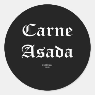 Pegatina Redonda Carne Asada
