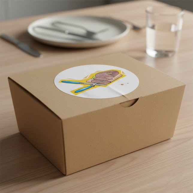 Pegatina Redonda Carne de tallado (Subido por el creador)