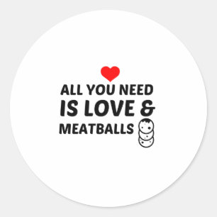 PEGATINA REDONDA CARNE Y AMOR