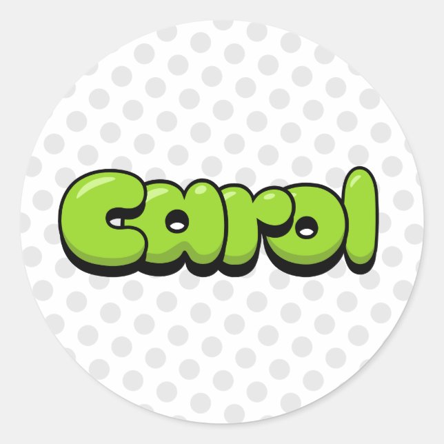 Pegatina Redonda Carol (Anverso)